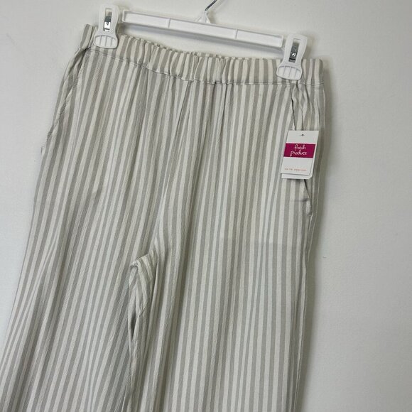 NEW Fresh Produce Pull On Cropped Pants Womens Size XS Beige Wide Leg Capris - Picture 4 of 11